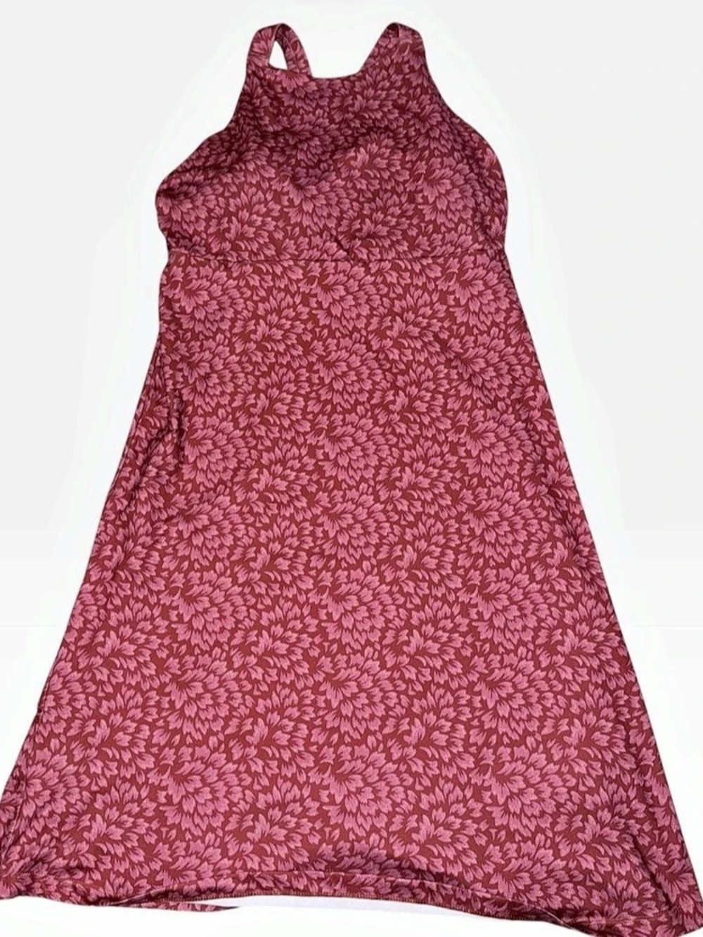 Patagonia Magnolia Spring Dress Floral Maxi Dress Pink & Burgundy Medium
